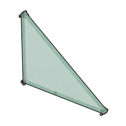 Glass Triangular Wall Icon