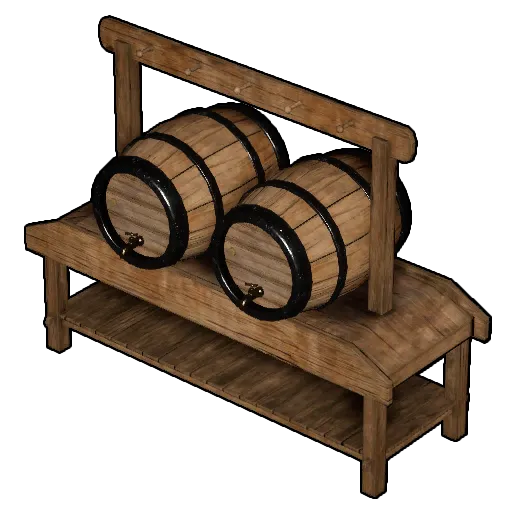 Wooden Barrel Shelf Icon