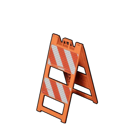 Orange Barricade Icon